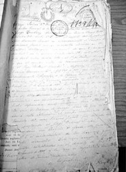 Original de la petición de George A. Newbery a Nicasio Oroño para la adjudicación en Nahuel Huapi del 19/9/1891.