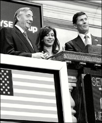 Los Kirchner con autoridades de Wall Street, defendieron el plan econmico de la Argentina.