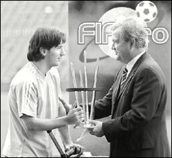 Para la FIPro, Messi fue el mejor juvenil del ao.