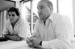 Daro Lucca y Felipe Quezada, dirigentes del gremio de los taxistas.