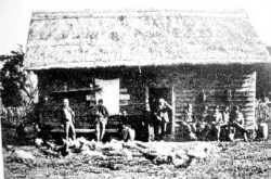Casa de José Tauschek junto al lago Nahuel Huapi donde lo visitó F. P. Moreno y otros exploradores.
