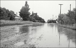  La lluvia ocasion anegamientos en varios barrios de Valle Medio. Uno de los ms afectados, La Colonia en Darwin: 