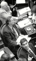 Pichetto defendió las iniciativas de la Rosada e hizo autocrítica por su acción en los '90.