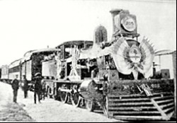Tren presidencial que no pudo llegar a Cipolletti en 1899.