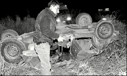 El Fiat 128 recibi importantes daos en su estructura. Su conductor slo sufri lesiones leves. 
