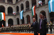 Kirchner y Caldern sellaron acuerdos en el imponente Castillo de Chapultepec, en el DF.