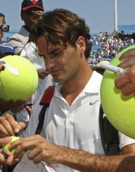 Federer regal un set ante Almagro.