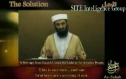  En la imagen, Ben Laden aparece 