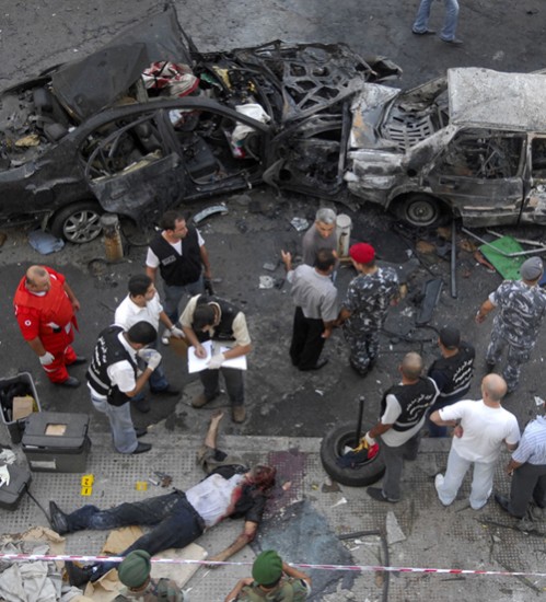 El atentado, con una potente bomba, sembró el terror en la capital libanesa. 