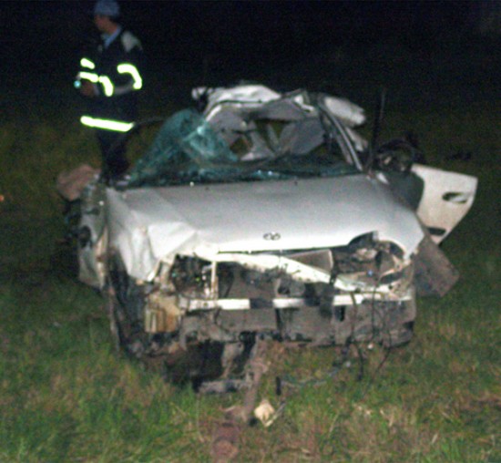 Las cuatro víctimas fatales viajaban en el Toyota Corolla.