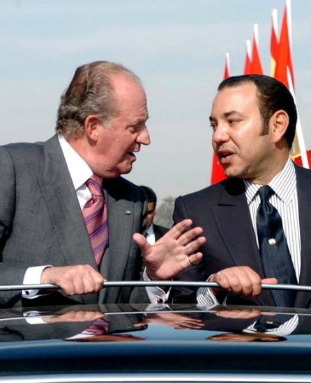 El rey Juan Carlos en una anterior visita del monarca marroquí. Hoy todo es más tenso. 