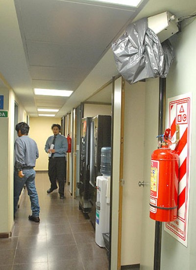 Los autores del robo utilizaron distintos mtodos para eliminar las cmaras de de seguridad que posee el edificio.