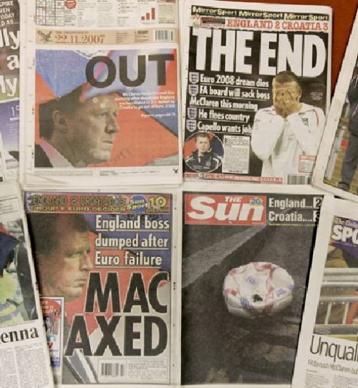 Los diarios ingleses anticiparon el final.