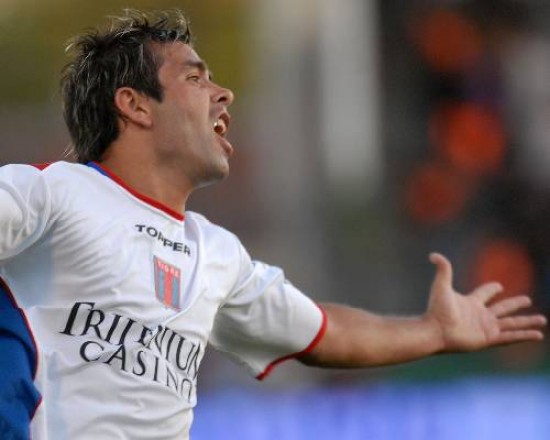 Martín Morel y su grito emocionado tras marcar el gol del triunfo de Tigre.