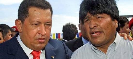 Hugo Chvez y Evo Morales, mandatarios de Venezuela y Bolivia, prometieron fortalecer relaciones con el gobierno de Cristina