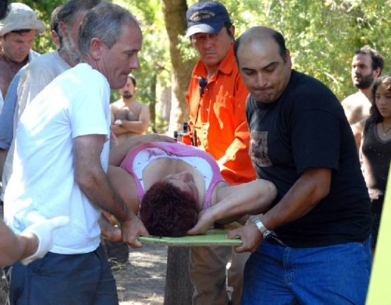 El accidente ocurri en el lago Moreno Este. Los heridos fueron transportados al hospital local.