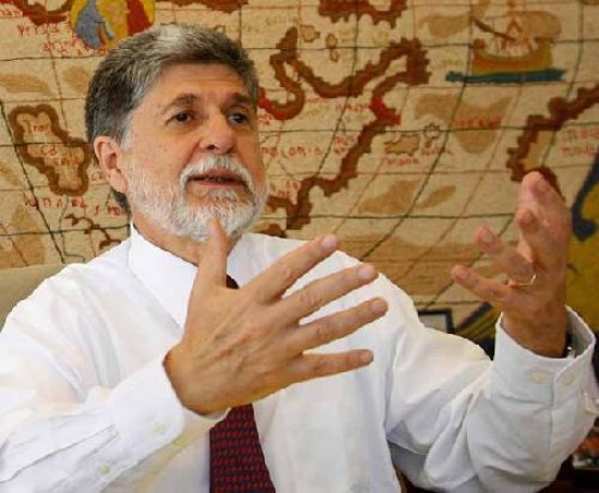 Celso Amorín, canciller de Brasil, hizo un llamado al diálogo constructivo.