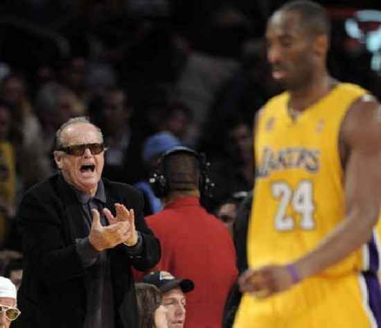 Nicholson, fantico de los Lakers,delir con Bryant.