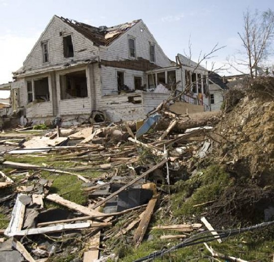 En Iowa, los fenmenos causaron destrozos importantes.