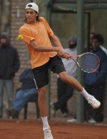 Federico Coria mostr su buen tenis.