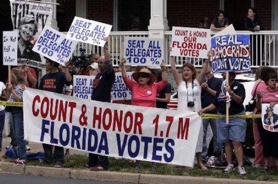  El fervor de los demcratas se vivi ayer con intensidad en la Florida, quienes se ven muy cerca de tomar la presidencia de los EE. UU.