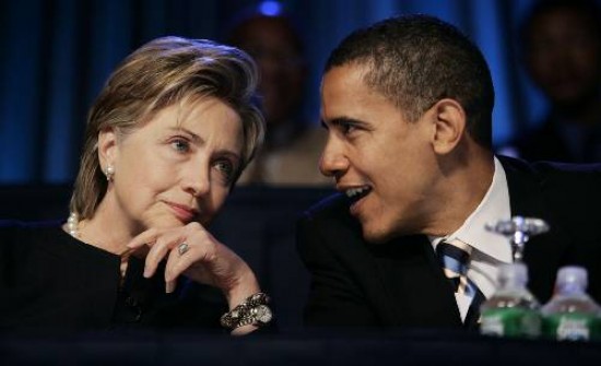 Hillary y Obama juntos en el Senado en el 2006, antes de la tensa campaa electoral. 
