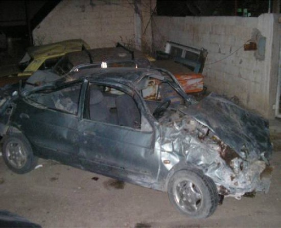 El Renault Mgane CQV - 513 qued secuestrado en la Comisara de Sierra Grande.