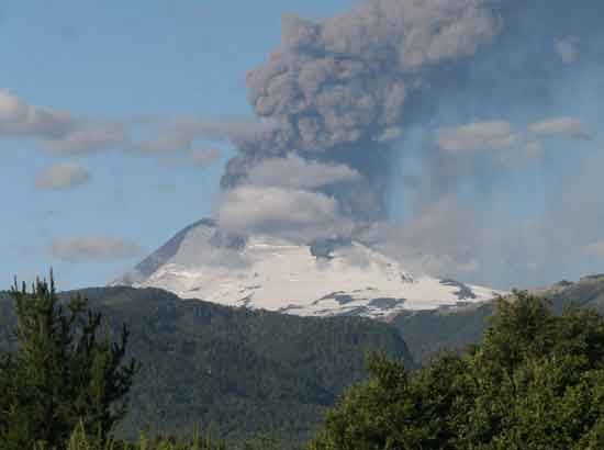 El volcn es uno de los ms activos de Chile y haba entrado en erupcin el 1 de enero.
