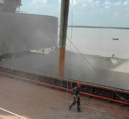 Los puertos cerealeros estn trabajando a medias.