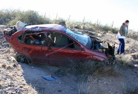 Foto del accidente en "Bordo del Medio", de Oscar Libera.