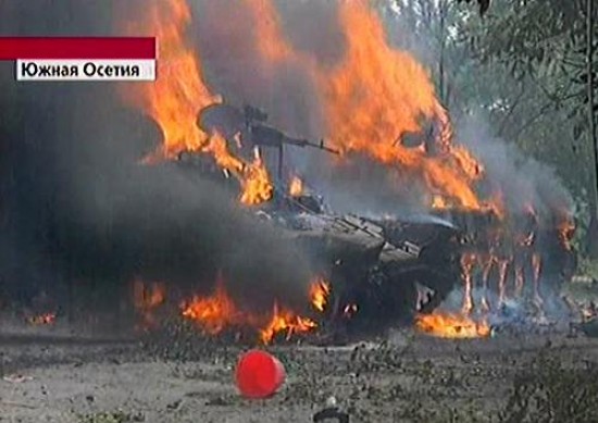 Los tanques rusos entraron a defender a los separatistas de los ataques de los georgianos.