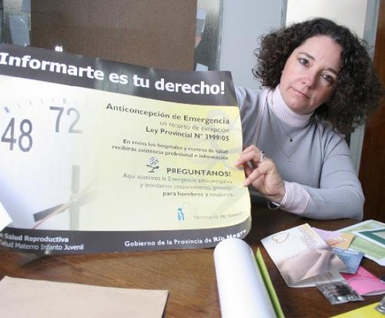 Gabriela Perotti coordina el programa rionegrino de Salud Reproductiva.