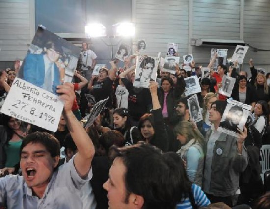 Festejos en la sala en el momento en que se conoci la sentencia. 