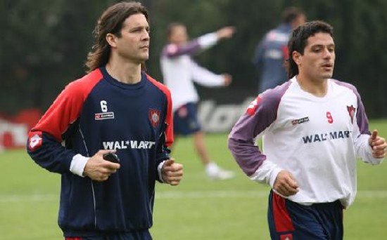 Solari hizo ftbol por primera vez ayer junto al resto del plantel de San Lorenzo.