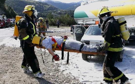 El simulacro fue en la Ruta 234, en el acceso a San Martn, y se desvi el trnsito.