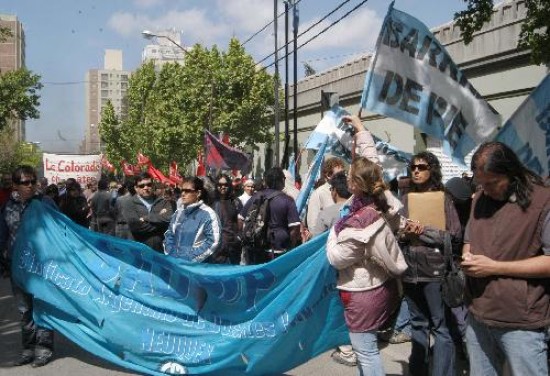 ATEN march ayer en repudio a la represin sufrida por los docentes de la ciudad de Buenos Aires. 