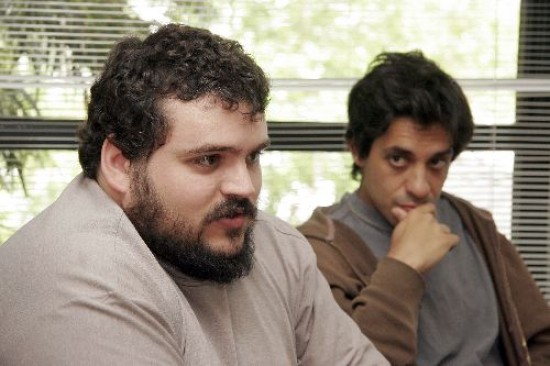 Diego Trerotola y Javier Acua, jurados del festival de Cipolletti. 