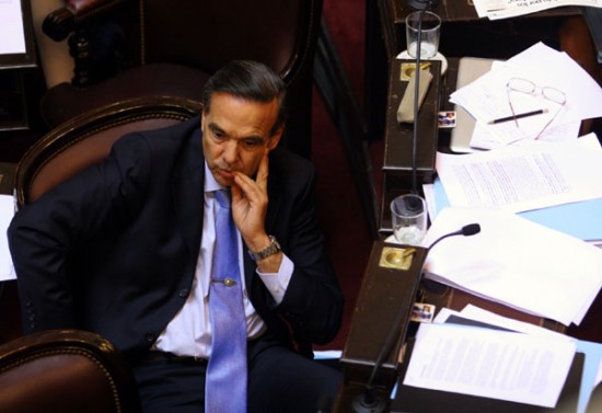 El Senador rionegrino Miguel Pichetto, jefe de la bancada oficialista. (Foto: DyN).