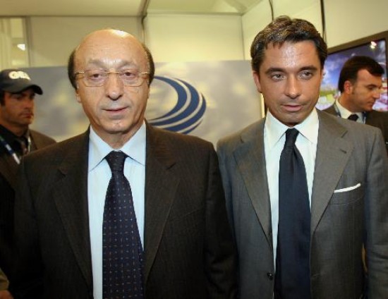 Luciano Moggi, ex mnager de la Juventus, y su hijo Alessandro, 