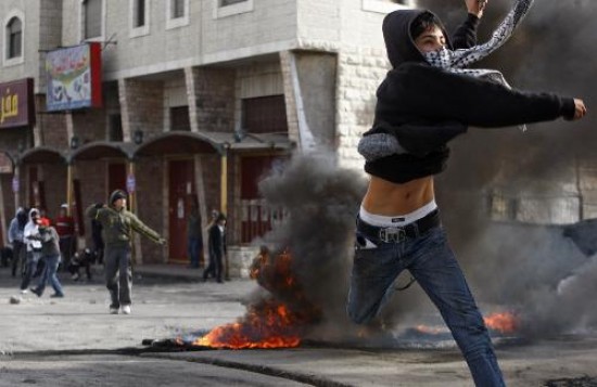 Los enfrentamientos entre palestinos y el Ejrcito israel en las calles de Gaza. 
