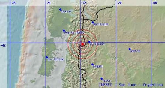 El epicentro del sismo (Fuente: Instituto Nacional de Prevensión Sísmica)