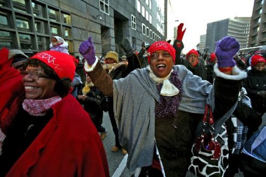 La comunidad negra de la mayora de las ciudades de EE. UU. expres su jbilo en las calles. 