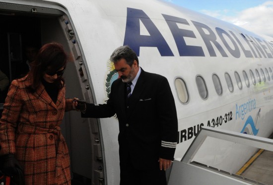 La presidenta Cristina de Kirchner arrib ayer a Madrid en medio del conflicto con el Grupo Marsans. 