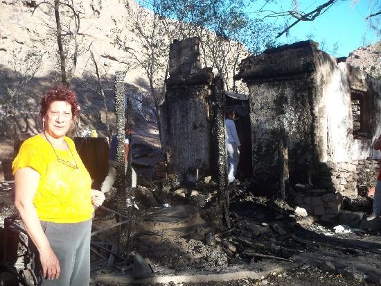 La vivienda histrica de Sierra Vieja qued completamente destruida. 