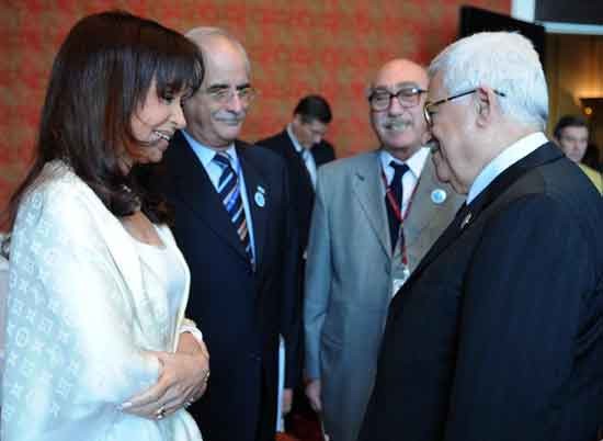 Cristina junto al presidente de la Autoridad Nacional Palestina, Mahmud Abbas (FOTO Presidencia)