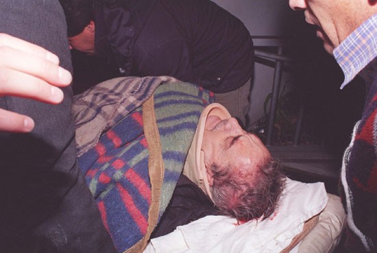 Alfonsn tras el accidente de Junio de 1999, durante un viaje a la zona sur.
