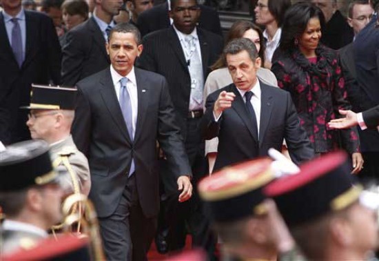 El presidente norteamericano Barack Obama llegó el viernes por la mañana a Estrasburgo. (FOTO AP)