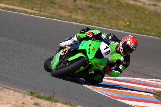 Martn Solorza espera el momento de salir a pista en Albacete. 