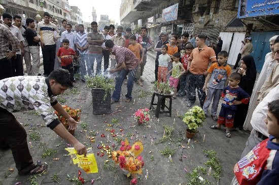 Los fieles pro iranes fueron masacrados cuando se acercaban a un templo en el norte de Bagdad. 