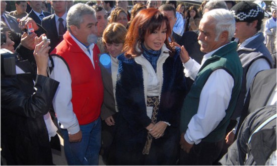 Cristina Fernndez en Chos Malal. (Foto: Yamil Regules).